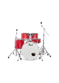 Resim Pearl Dmp905/c899 Decade Maple Matte Racing Red 5 Parça 20b/10t/12t/14f/14s Aksamlı Akustik Davul Seti 