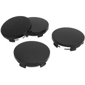 Resim Wezone 4 Adet 60mm Abs+metal Araba Jant Merkezi Kapağı, Dayanıklı Malzeme, Sabit Tutma, Uv Koruma, Siyah 