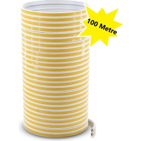 Resim Tify Kapı ve Pencere Izolasyon Bandı - Fitili Kauçuk Beyaz 2 x 50 = 100 Metre, D Tipi 