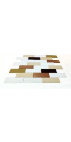 Resim MozaiKristaL Mutfak Tezgah Arası Kristal Cam Mozaik. Karodaki Cam Ölçüleri: 36X98X4 Mm. Karo Ölçüsü: 30X30CM. ( - 1 M2 Fiyatıdır ) 