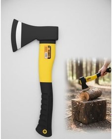 Resim Jouis Balta Fiber Saplı Ergonomik Kaymaz Saplı Çelik Başlı Profesyonel Odun Kesme Balta Kamp ve Bahçe Kullanımı İçin Dayanıklı Darbe Emici Saplı 