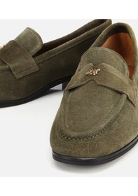 Resim Hotiç Kadın Süet Deri Haki Yumuşak Dokulu Klasik Loafer 01ayh312410a840 Yeşil 