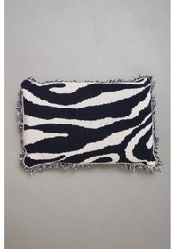Resim Peraluna Zebra Pıllow %100 Organik Pamuk Triko Yastık Kılıfı 60x40 Cm Lacivert - Lacivert 