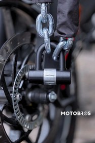 Resim Motobros G-80 Harguard Galvanizli Motosiklet- Bisiklet Kesilmez 13mm Zincir Ve Kilit 2 Metre 