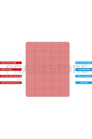 Resim Islak Zeminlerde Kaydırmaz Banyo Paspası - Hijyen İçin İdeal Duş Abdest Lavabo Kapı Önü Paspası (Kırmızı) - 90 x 50 