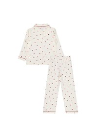 Resim Civil Girls Kız Çocuk Kalpli 10-13 Yaş Pijama Takımı - Ekru 