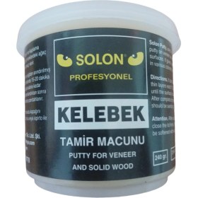Resim Solon Çok Amaçlı Ahşap Parke Masa Sehpa Çizik Çok Amaçlı Tamir Dolgu Macunu Kelebek 240 Gr 