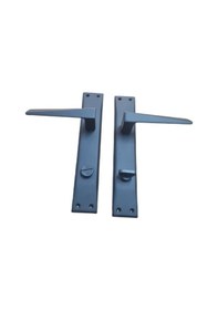 Resim Max Penta Aynalı Mat Siyah Wc Kapı Kolu Modern Ve Zarif Tasarım / 2 Takım 