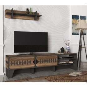 Resim Dekorister Chester Tv Ünitesi Ceviz-Antrasit 
