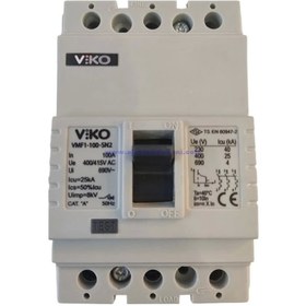 Resim Viko Vmf1-100 3x100a Sabit Termik Kompakt Şalter 25k 