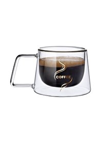 Resim Çift Camlı Katmanlı Çift Cidarlı Coffee Kupa Fincan 200 ML 