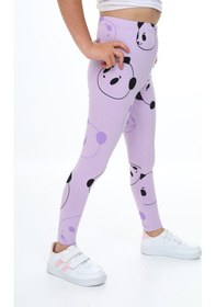 Resim Toontoy Kids Toontoy Kız Çocuk Baskılı Tayt Lila 
