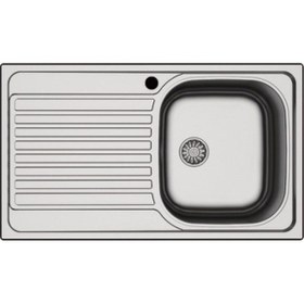 Resim Hafele Capua 04 Sol Damlalıklı Paslanmaz Çelik Mutfak Eviye Inox 86 x 50 CM 