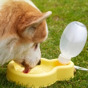 Resim Taşınabilir Katlanır Evcil Hayvan Su Şişesi Dispanseri, 11.83oz - Sızdızmaz Seyahat Bardağı İçin Köpekler, Kediler ve Tavşanlar – Dayanklı Malzeme Açık Hava Gezi Kamp Yürüyüş Çadır ile Besleme & Sulama i 
