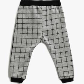 Resim Erkek Bebek Geometrik Desenli Jogger Eşofman Altı Beli Bağlamalı 