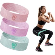 Resim Antrenman Bandları, 3 Adet Kumaş Egzersiz Bantı, Pilates, Rehabilitasyon ve Evde Spor İçin Direnç Bandları 