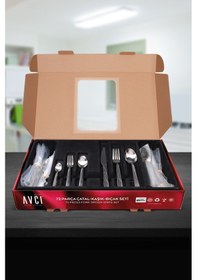 Resim Ay Işığı 72 Parça Çatal Kaşık Bıçak Takımı Gümüş 