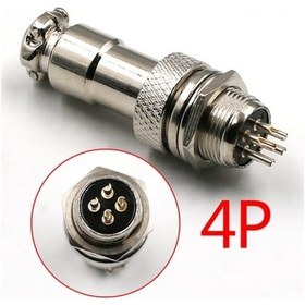 Resim 1 Takım 12mm 4 Lü Mayk Fiş 4p Dişi Erkek Takım 