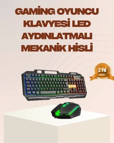 Resim Mekanik Led Gaming Klavye Mouse Seti - Yüksek Tepki Ve Ergonomi 