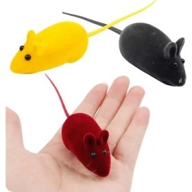 Resim 4'lü Set Sesli Fare Kedi Oyuncağı Renkli ve Eğlenceli Kedi Av Oyuncakları 