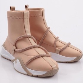 Resim Dgn 032-22k Kadin Kalin Taban Silver Taş Detayli Bot 032-2252-R0152 Bej 