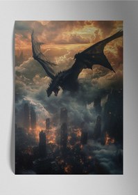 Resim Dragoncity - Metal Poster Tablo 
