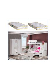 Resim Setaymobilya Ranza, Su Ranza Karyola Çalışma Masası Dolap + 2 Comfort Yatak 