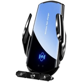 Resim Sones Q88 Kızılötesi İndüksiyon Kablosuz Hızlı Şarj Hava Çıkışı Araç Tutucu Siyah 