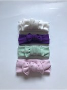 Resim Nis butik 4'lü Bandana Bebek Hediyelik Set, Hediyelik Bandana Seti, Bebek Bandana Set 