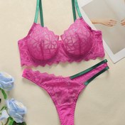 Resim 1 Set #Vintage Fransız Dantel Ultra-İnce Seksi Push-Up Anti-Sagging Lingerie Seti, Düz Renk, Yetişkin, Dantel Kenar, Rahat Uygunluk, Sütyen ve Külot ile, Kadınlar için, Seksi Lingerie Seti|Vintage Lingerie Seti|Dantel Kenar Lingerie 