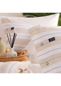 Resim Blue Marine Tek Kişilik Nevresimli Pike Takımı Aura Bej Bej 