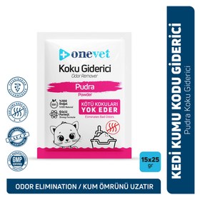 Resim OneVet Kedi Koku Giderici Pudra Koku 25 Gr. 15 Adet - 15 X 25 Gr 
