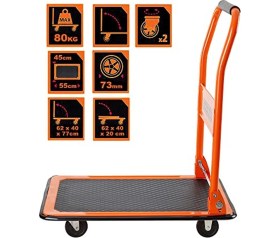 Resim Black & Decker Platform Arabası BXWT-H303 - Lanabilir El Arabası - Çim Biçme Arabası - Çeli 