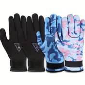 Resim VOFIW 3mm Anti-Freeze Diving & Fishing Eldivenleri - Kaymaz Tutuşlu, Aşınmaya Dayanıklı Neopren, Ayarlanabilir Toka Kapanışı, Erkekler İçin Siyah Renkli Şeritli, Soğuk Hava Aktiviteleri İçin Dayanıklı ve Rahat, Balıkçılık Aksesuarı, Su Sporları Ekipmanı, Şık Eldiven Tasarımı, Dayanıklı Eldiven Malzemesi 