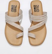 Resim Bueno Shoes Beyaz Deri Kadın Parmak Arası Terlik 01wu3418 