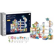 Resim Magnetic Tiles 3D Mıktnatıslı Light Manyetik Yapı Blokları 108 Parça 