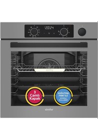 Resim Simfer 8246 11 Fonksiyon Steam Master Ankastre Fırın Gri Cam Dijital 