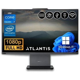 Resim Lenovo ThinkCentre Neo 50A 24 Gen 5 i7-13620H 64GB 2TB M.2 SSD 12SC000KTR ATL35 23.8 W11Pro All In One Bilgisayar 