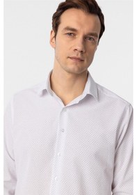 Resim Süvari Siyah Slim Fit Düz Klasik Yaka Gömlek-34089 Siyah 