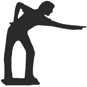 Resim İşaret Gösteren Adam 80cm Uzunluk Siyah 