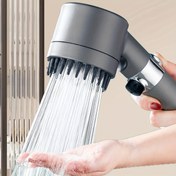 Resim HOSA Yok. Basınçlı El Duş Başlığı, 3 Mod Ayarlanabilir Su Çıkışı Duş Başlığı, Yuvarlak Masaj Duş Başlığı, Duş Spreyi, Duş Başlığı, Banyo Aksesuarları 