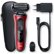 Resim Braun 6 Serisi R1000S Kırmızı SensoFlex Islak&Kuru Kablosuz + Seyahat Çantası 