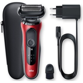 Resim Braun 6 Serisi R1000S Kırmızı SensoFlex Islak&Kuru Kablosuz + Seyahat Çantası 