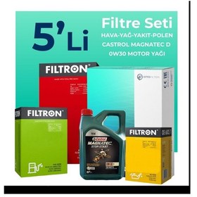 Resim Filtron Fiat Ducato 2.3 Dizel Filtre Bakım Seti Castrol Motor Yağlı (2019-2023) 5 Li 