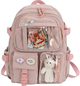 Resim Treasure Dake Su Geçirmez Okul Sırt Çantası - Pembe Çok Renkli 