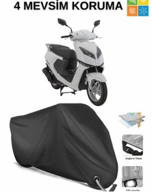 Resim AutoEN MONDİAL LAVİNİA KİLİT UYUMLU SU GEÇİRMEZ MOTOSİKLET BRANDASI-SİYAH 