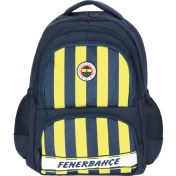 Resim Me Çanta Lisanslı Fenerbahçe Çubuklu Lacivert Okul Sırt Çantası 