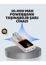 Resim Bfs Kompakt 10000 Mah Powerbank Dijital Göstergeli, Type-c Ve Lightning Uyumlu Çok Renkli 