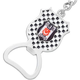 Resim Beşiktaş Resmi Lisanslı Logo Tasarım Açacaklı Anahtarlık, Hediyelik Arma Anahtarlık 