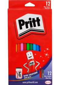 Resim Pritt Mum Pastel Boya Crayon Karton Kutu Silinebilir 12 Renk 1433 
